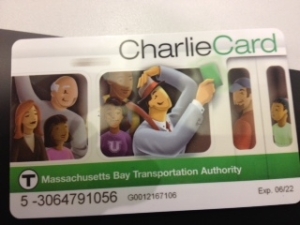 The Charlie Card, so much more convenient, no fuss,  just tap and go.  
